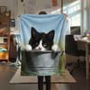 Calico Cat,pattern Flannel Blanket, High quality Comfortable for All Seasons, Home Decor, Warmth and Comfort, Perfect for Gifts.
