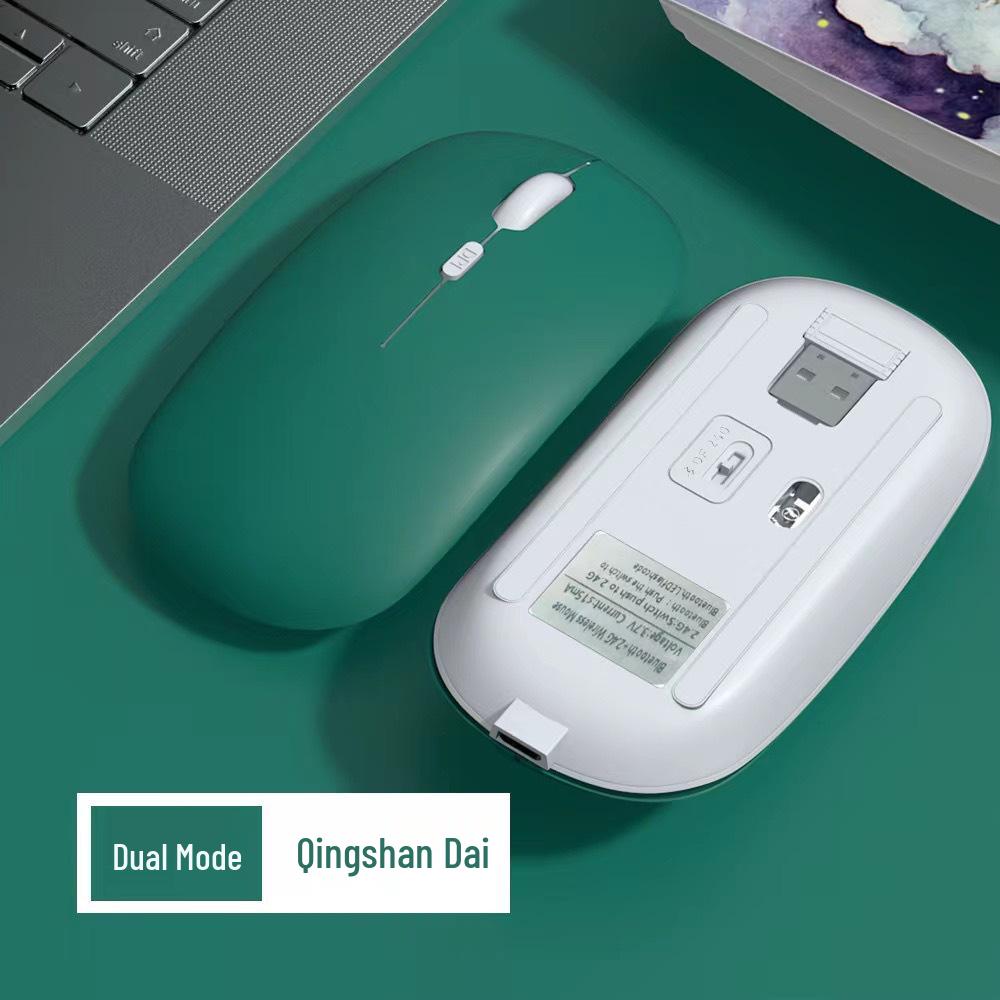 Macaron Color Dual-Mode Wireless Bluetooth Mouse for Silent Use with iPad, Phone, or Laptop