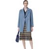 Women's Glacier Blue Wool Blend Longline Coat