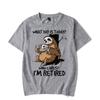 2023 Men's T-shirt  Sloth Who Cares I'm Retired Graphic Tee Shirt Man Short Sleeve Tshirt Cartoon Sloth Top Tees Homme Camiseta