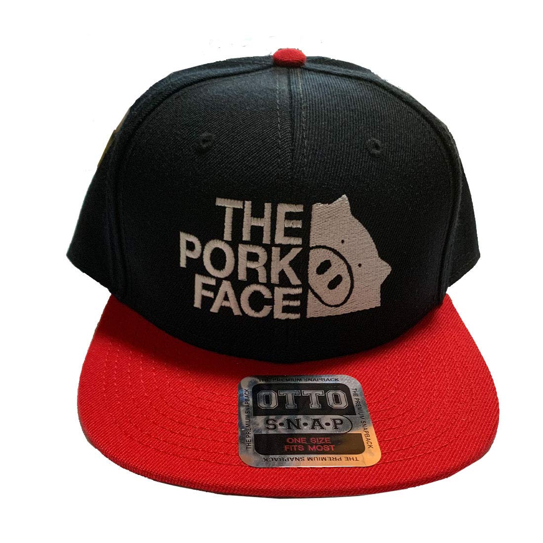 

PORK FACE Wool Blend Baseball Cap OTTO×THE Black/Red