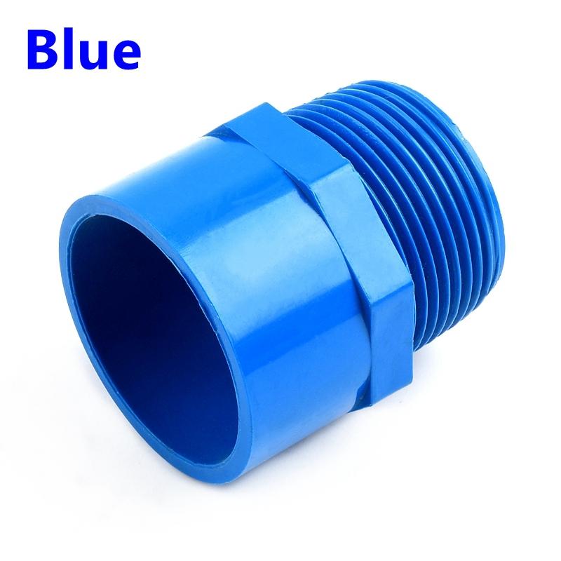 

1~5PCS 20-110mm To1/2 -4 Male Thread PVC Pipe Equal Straight Connector Aquarium Garden Irrigation Adapter Fish Tank Accessories 1I2 Inch - 20mm&1 piece синій