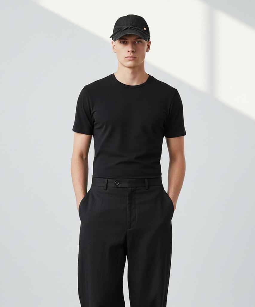 Yunibeosyeolkemiseuteuli Musubi Black Denim Ballcap