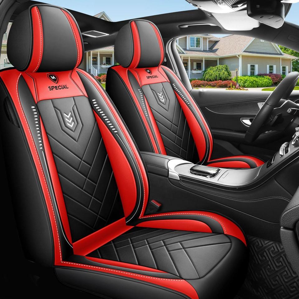 Luxusní potah autosedačky Kožený interiér Automobily Potahy sedadel Podložky Univerzální potah sedadla Chránič Podložka Auto příslušenství 1 Přední sedadlo