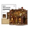 Qimeng Book Hall DIY Hut Retro European Architectural Model Hand-assembled Miniature House Creative Toy Gift