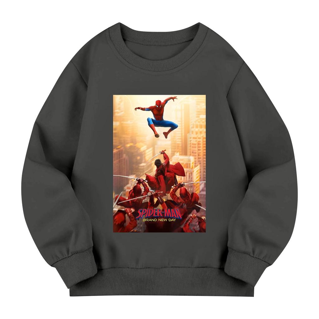 Kids Long Sleeve Neck Sweatshirt, Letter Print Pullover, Loose Fit Top for Boys Girls