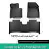 Zeekr 001 2021-2026 Custom TPE Floor, Trunk, and Seat Back Mats