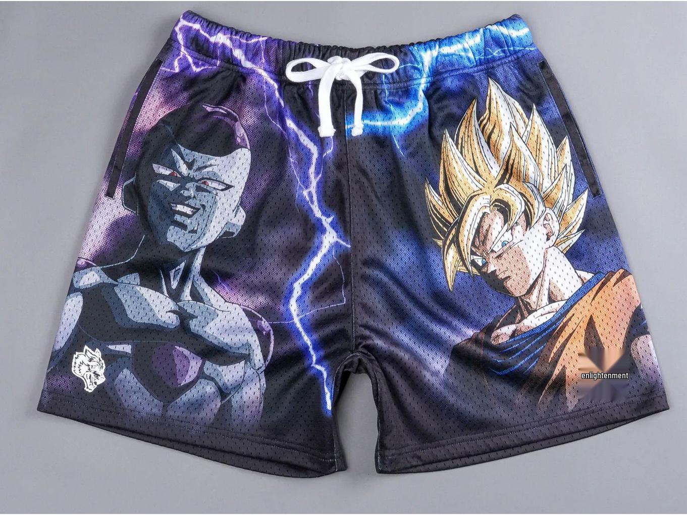 

Мужские модные американские баскетбольные сетчатые шорты: Повседневный, Быстросохнущий, Ориентированный на фитнес дизайн с пятью точками XXL