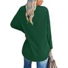 Women's Big Size Casual Long Sleeve Round Neck Solid Color T-Shirt Spring Autumn Plus Size Clothing