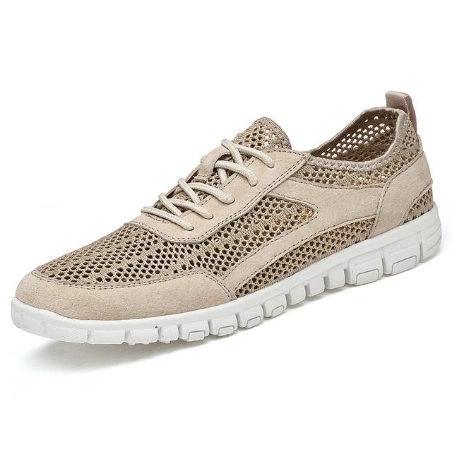 

Повседневная обувь, новая летняя мужская обувь в сетку, легкие дышащие модные лоферы, уличные кроссовки на плоской подошве, прогулочная обувь 38