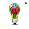 Stained Glass Light Bulb 4W St64 Led Light Bulb Painted Glass E26 Base Mosaic Night Lamp Home Decor Romantic Festive Atmosphere