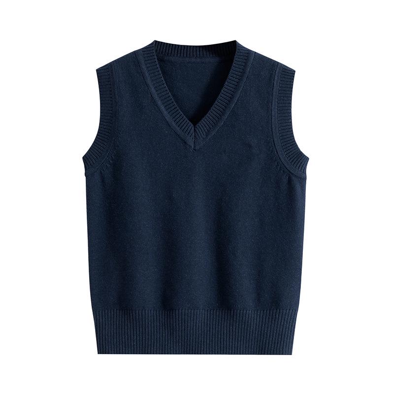 Children's Knitted Vest: British Academy Style for School, Autumn/Winter