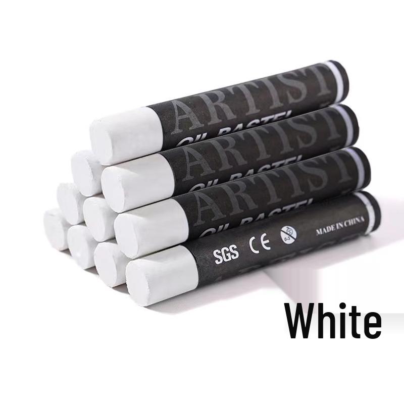 

Супермягкий однотонный масляный пастельный мелок - Белый, Черный или Серый