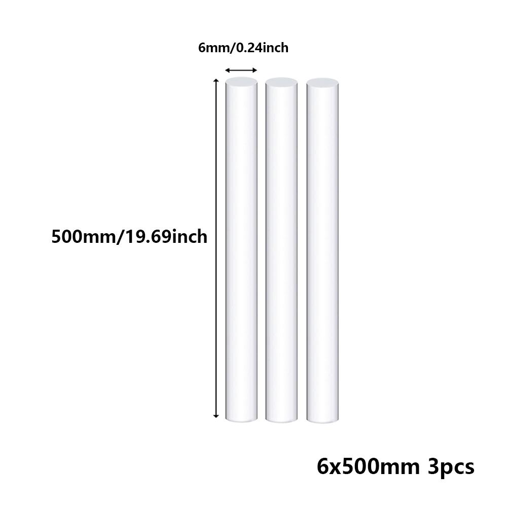 1-5pcs DIY Clear Acrylic Rods 500mm Round Bars - Easy Cut & Shape for Custom Builds, Craft Projects