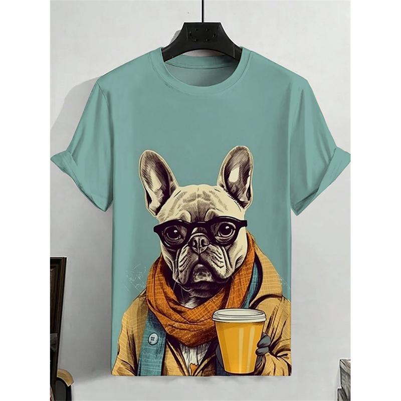 

Смешная мужская повседневная футболка с изображением животных, уличная тенденция, футболки с коротким рукавом и круглым вырезом в стиле Харадзюку, летняя мужская футболка с изображением животных 6XL