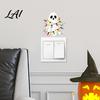 Ghost Light Switch Decals Halloween Decorative Sticker Cartoon Fairy Lamp Decal for Self Adhesive Switch Removable Wall Sticker Bedroom Living Room