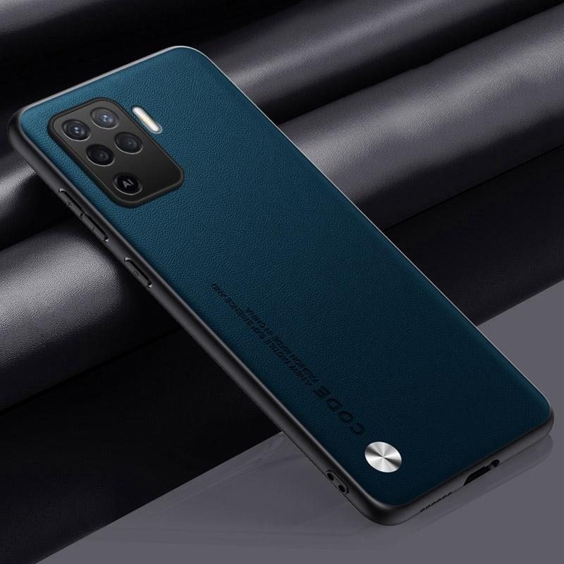 Luxury PU Leather Case For OPPO A94 4G F19 Pro Back Cover Matte Silicone Phone Case For OPPO Reno 5 Lite 5Lite Reno5 Lite 5F