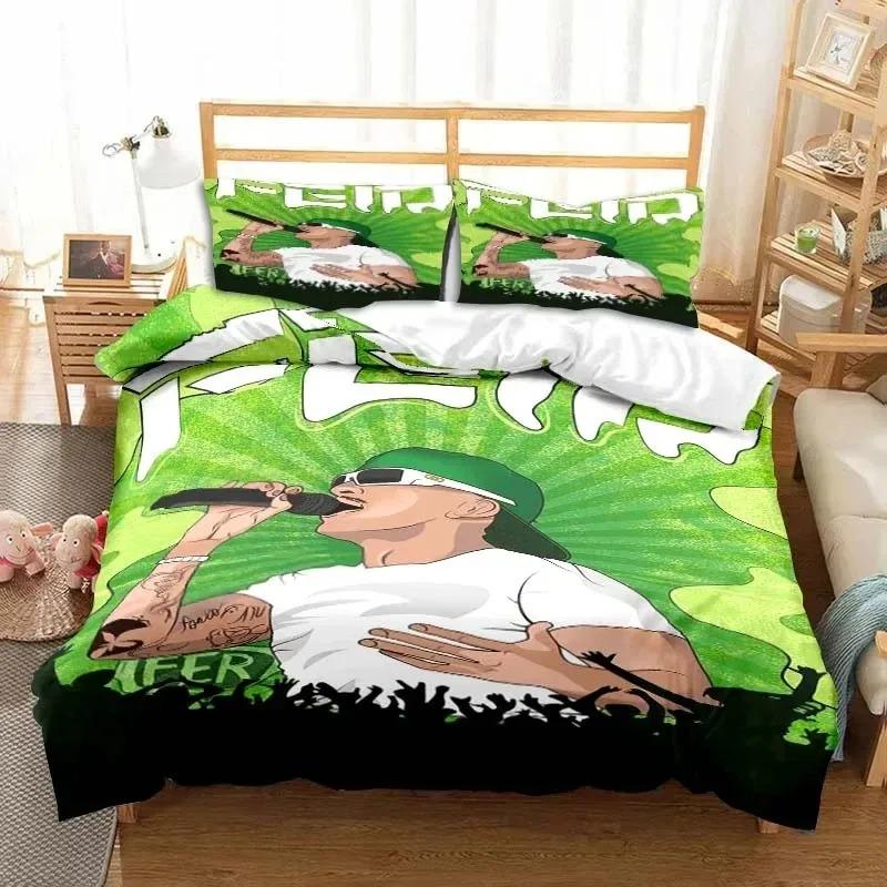 3D Print Ferxxo Feid Rapper Bedding Set Double Twin King Duvet Cover Comforter Pillowcase Boys Girls Adults Bedroom