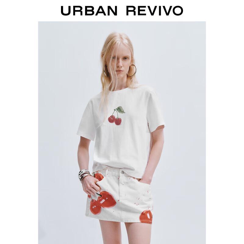 UR2025 Women s Color-block Printed Cotton T-shirt XS