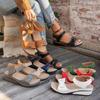 Women's Casual Sandals, Solid Color, Open Toe, Low Heel, Quick Release Buckle Closure, All Season, Man-made Material, PU Sole - Fashion Shoes