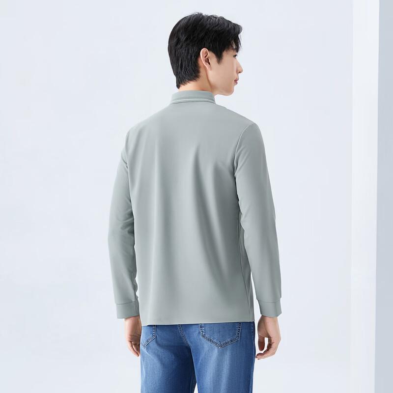 Septwolves 2026 Spring Business Jacquard Long Sleeve Polo Shirt