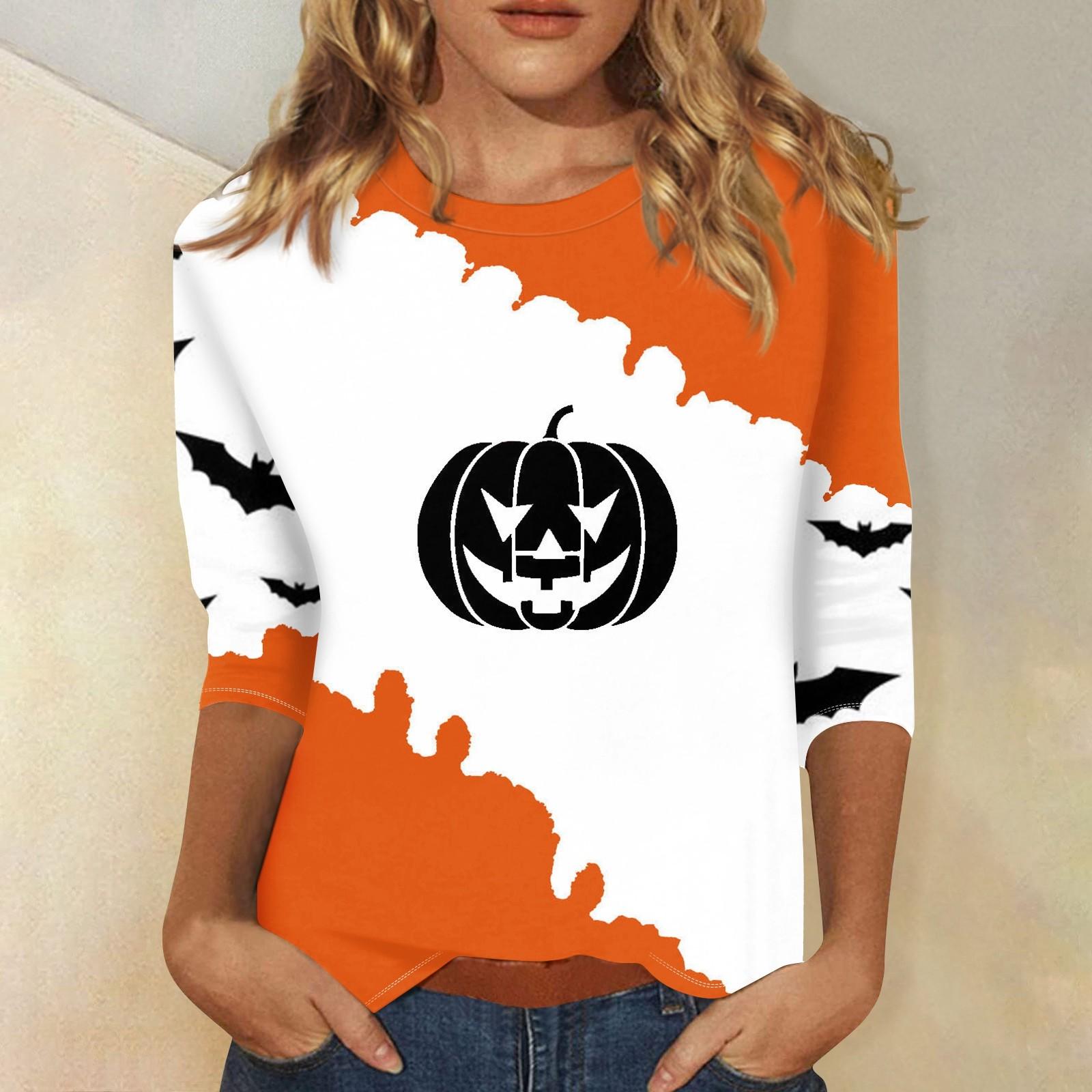 

Женские повседневные футболки с рукавом 3/4 и топы с круглым вырезом S