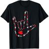 Valentines Day I Love You Hand Sign ASL Heart Women Boys Girls Men Cotton Men T Shirt