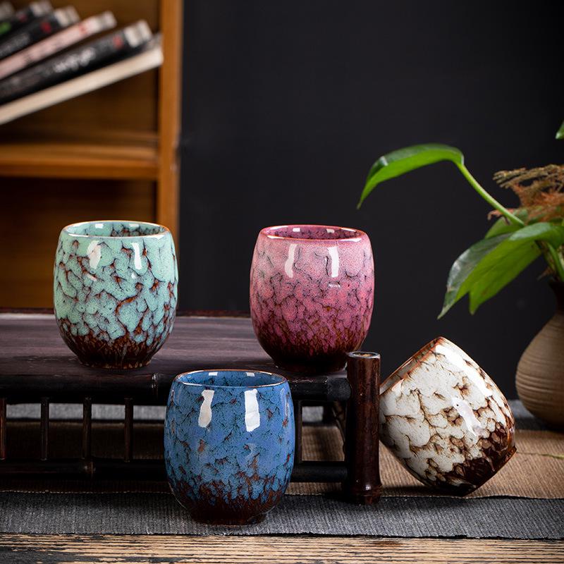 Kiln-fired Tenmoku Ceramic Gongfu Tea Tasting Cup