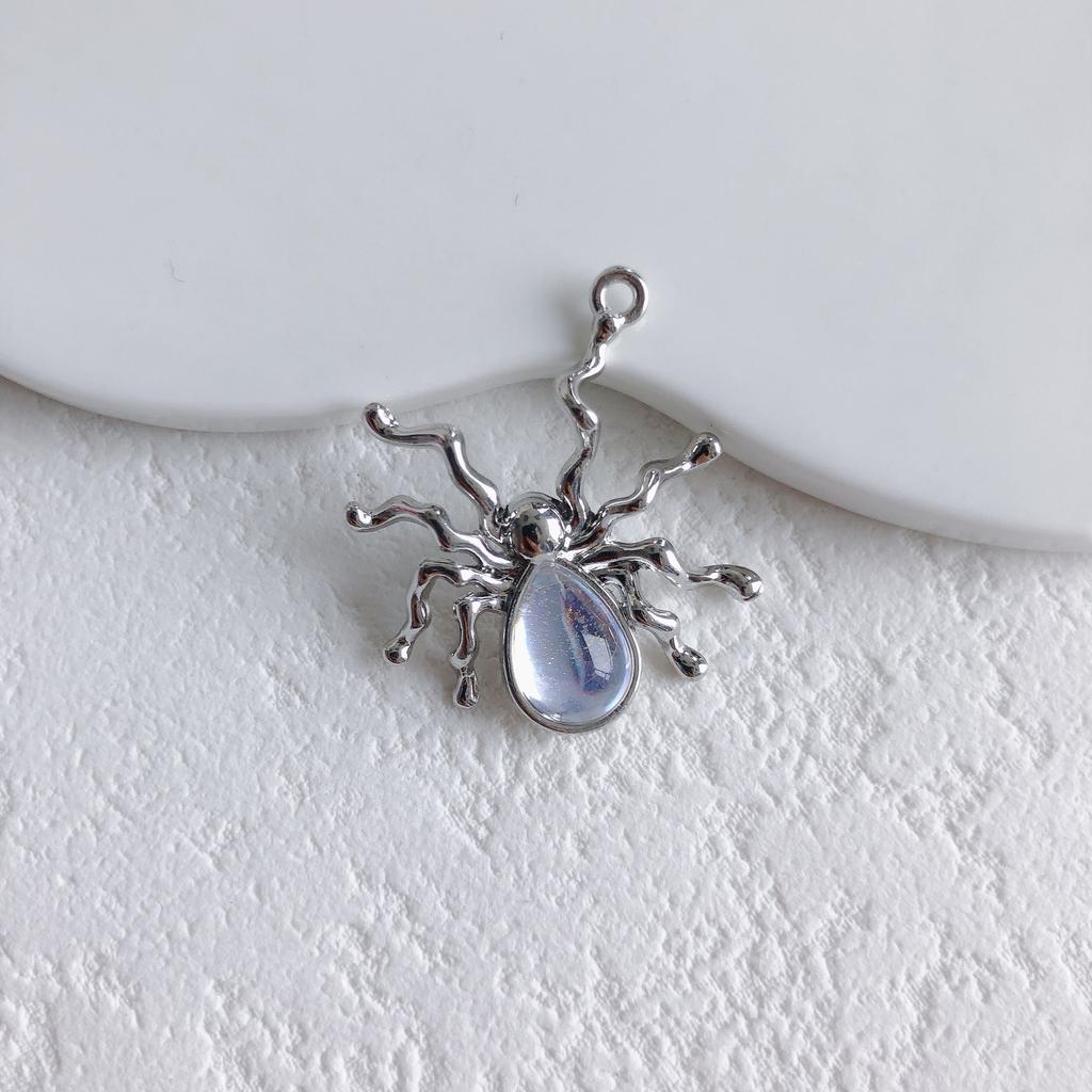 2pcs Alloy Pendants Spider Shape Colorful Unique Style Single Hole Pendants for Jewelry Making DIY Handmade Supplies Accessories