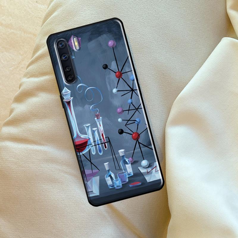 Science Chemistry Style For OPPO A15 A16 A76 A96 A52 A72 A92 A98 A78 A58 A5 A9 A53 A17 A77 A57S A94 A74 A54S Case