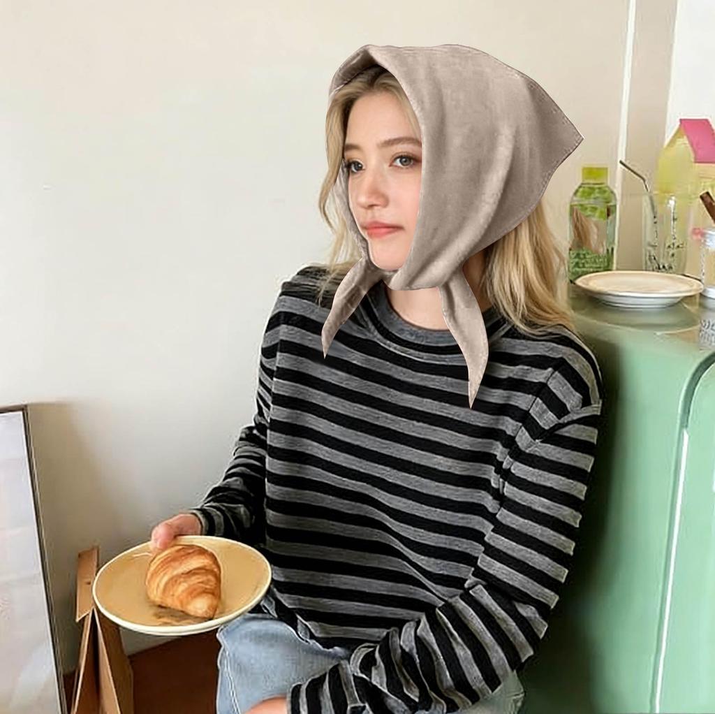 Knitted Triangular Scarf For Women,Shawl Head Scarf, Lightweight Soft Warm Neck Warmer For Women