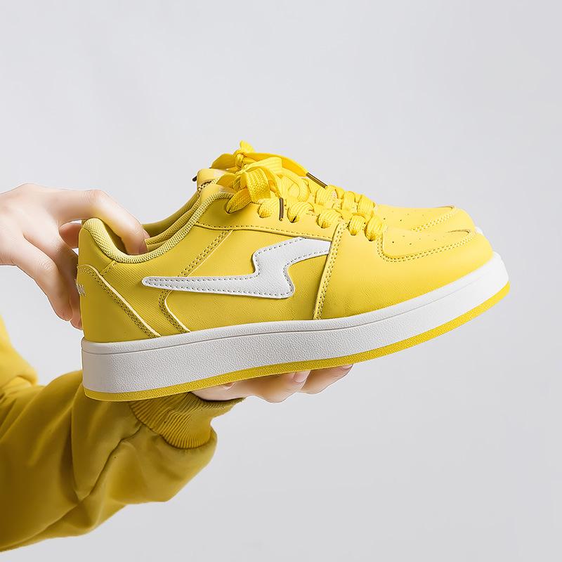 

Little white shoes women s bread shoes niche retro casual heightening skateboard shoes original couple shoes tide 35 women жёлтый