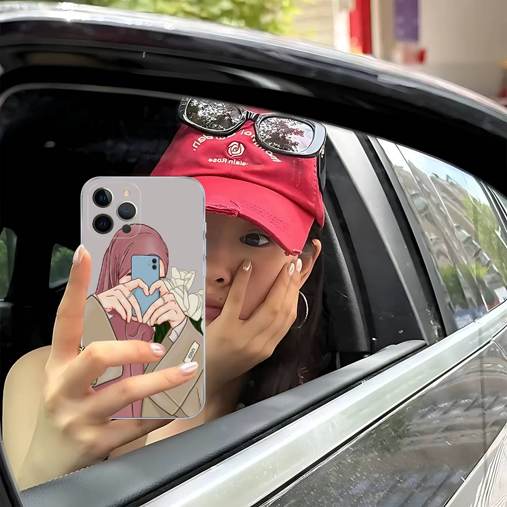 Muslim Arabic Hijab Girl For IPhone 17 16 16e 15 14 13 12 11 Pro Max Mini Plus Phone Case