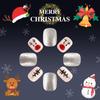 Full Cover Stick On Nail ABS Snowflakes Glittering Short Square Christmas Party Supplies Nail Art Decoration