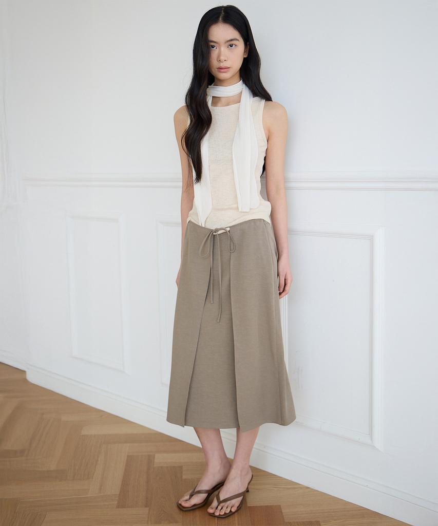 Oeoseoul Layered Banding Skirt [2 Colors]