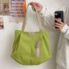 Large Capacity Vacation Tote Bag Solid Color Simple Handbag Portable Solid Color Shoulder Bag  Men