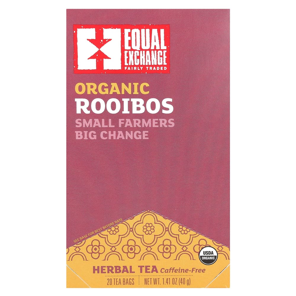 iHerb Equal Exchange Rooibos Caffeine-Free Herbal Tea, 20 Tea Bags, 40g (1.41oz)