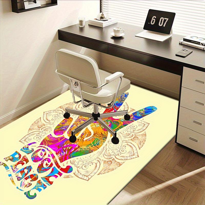 Office Carpet: Colorful Peace Sign Design with Intricate Patterns Perfect for Sofa Protectio