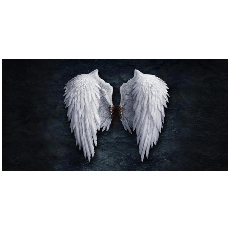 

Черно-белые крылья ангела, холст, картины на стене, художественные фотографии, современные холсты, настенные постеры и принты для домашнего декора 20x40cm