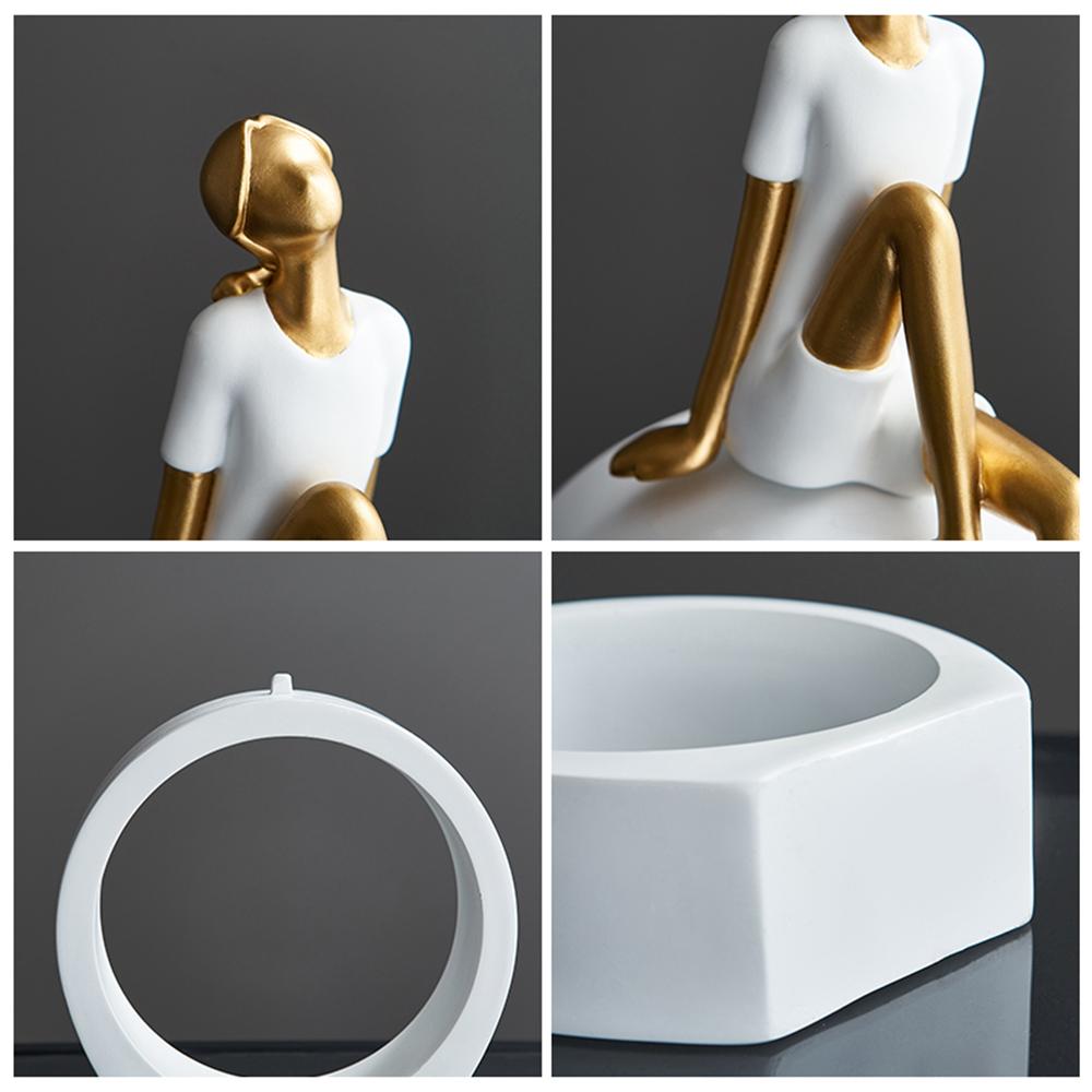 Leichte Luxus-Heimdekoration, Kunstharz, Lesestatuen, Wohnzimmer-Tischdekoration, abstrakte Figuren, Desktop-Zubehör