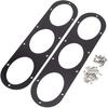 Rear Bumper Diffuser Panels, Pack of 2 Universal Aluminium Alloy Car Rear Bumper Race Air Diversion Diffuser Panel Car Styling Part with Screw