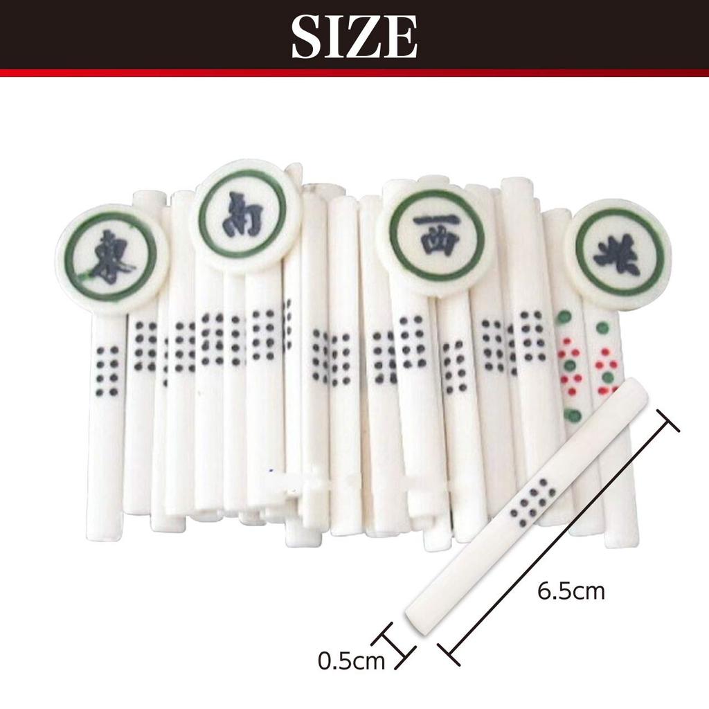 Felimoa Mahjong Mahjong Tile Size with Legs Set with Dice and Point Set, Table, 2.4cm Version, Foldable, Portable, [Complete Stick! ]