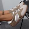Large Size German Training Shoes for Women's Casual White Shoes for Spring and Autumn New Lace-up Retro Sports Style Low-top Shoes