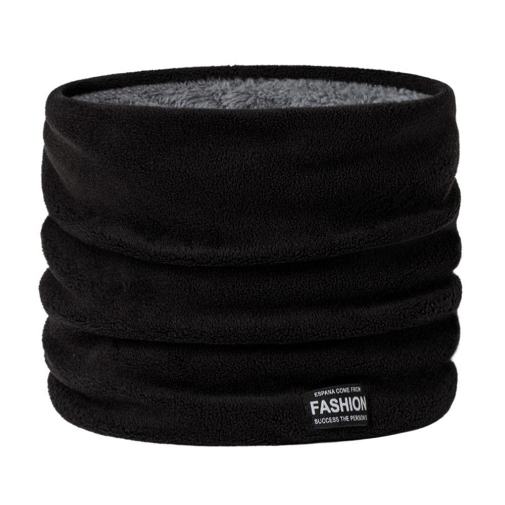 Double-Layer Fleece Neck Warmer for Men Thick Warm Fleece Lined Thermal Scarf  for Cold Weather