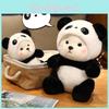 Süßer Bär verwandelt sich in Panda Plüschtier Spielzeug für Jungen und Mädchen Geburtstagsgeschenk Schlafkuschler