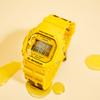 Casio Square Honey Jar Gift Box Special Back Engraved Watch Electronic Movement Resin Strap Unisex Watches Yellow SLV-22B-9PFH