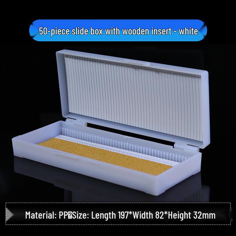 Buckle Slide Box: Holds 5/10/12/25/50/100 Microscope Slides with Secure Storage