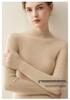 Women's Slim Fit Pure Cashmere Sweater, Half-High Neck, Soft Knit, Solid Color, 2026 Autumn/Winter Collection.