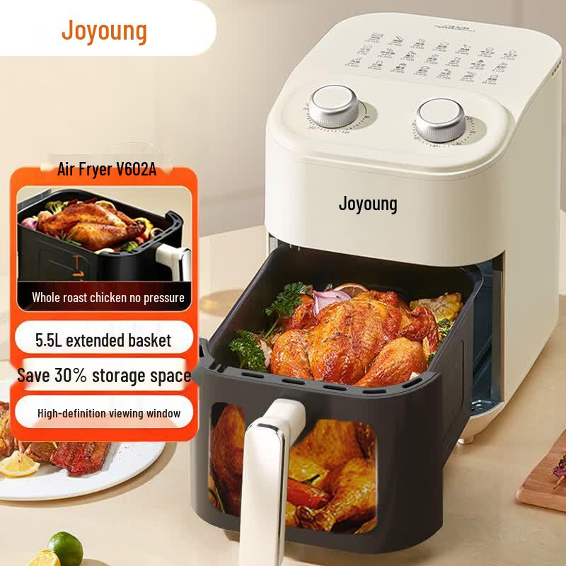 Joyoung 5.5L No-Flip Visible Window Air Fryer Oven