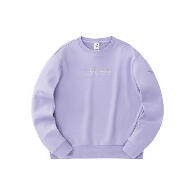 Training Series Letter Round Neck Fleece Pullover Sweatshirt Women Sweatshirt Yangxu-Purple 162347720-4